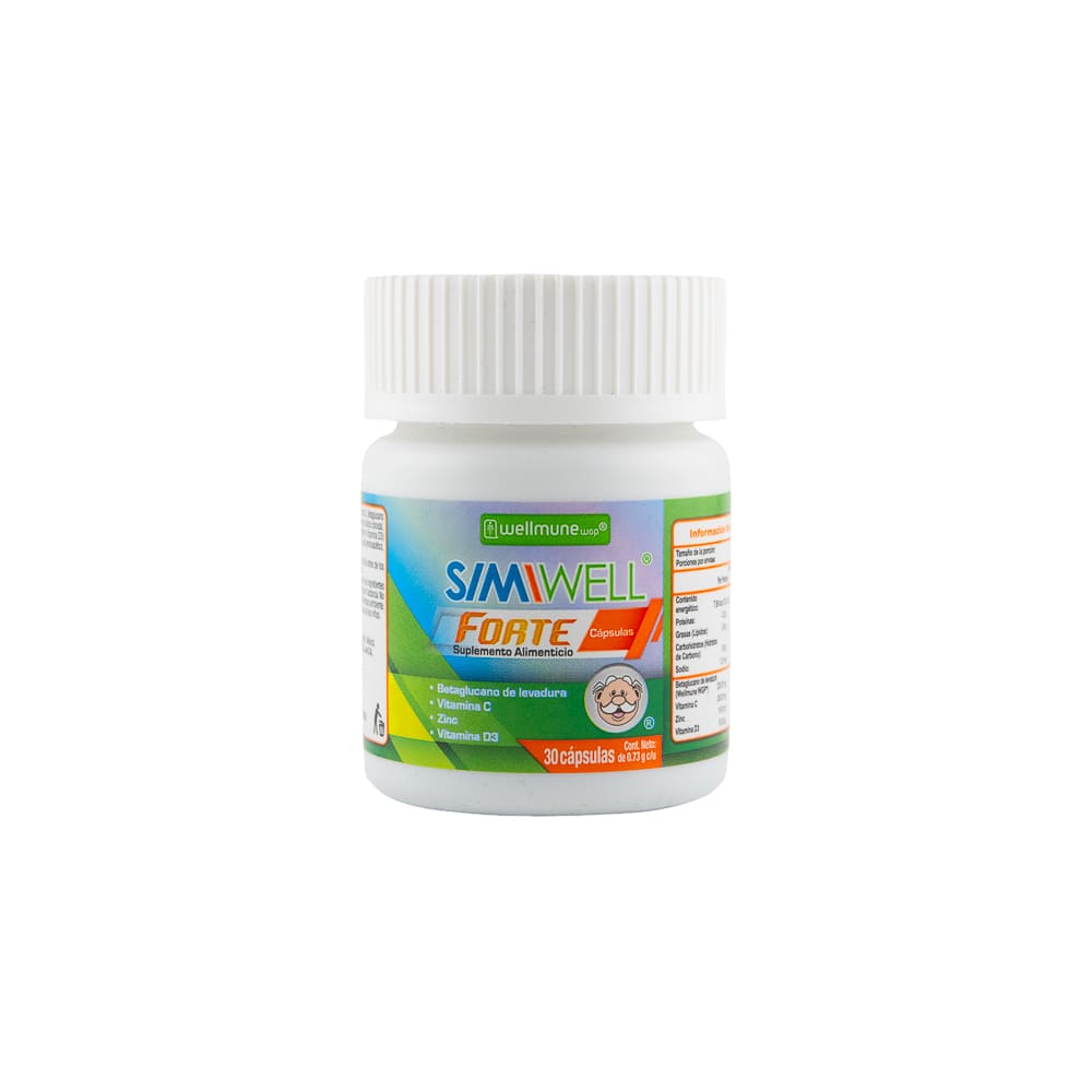 SIMIWELL FORTE BETAGLUCANOS / VITAMINA C / ZINC / D3 30 CAPSULAS